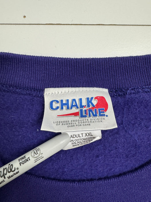 (XL) Vintage Charlotte Hornets Sweatshirt Purple | Vitnage Clothing Store Canada