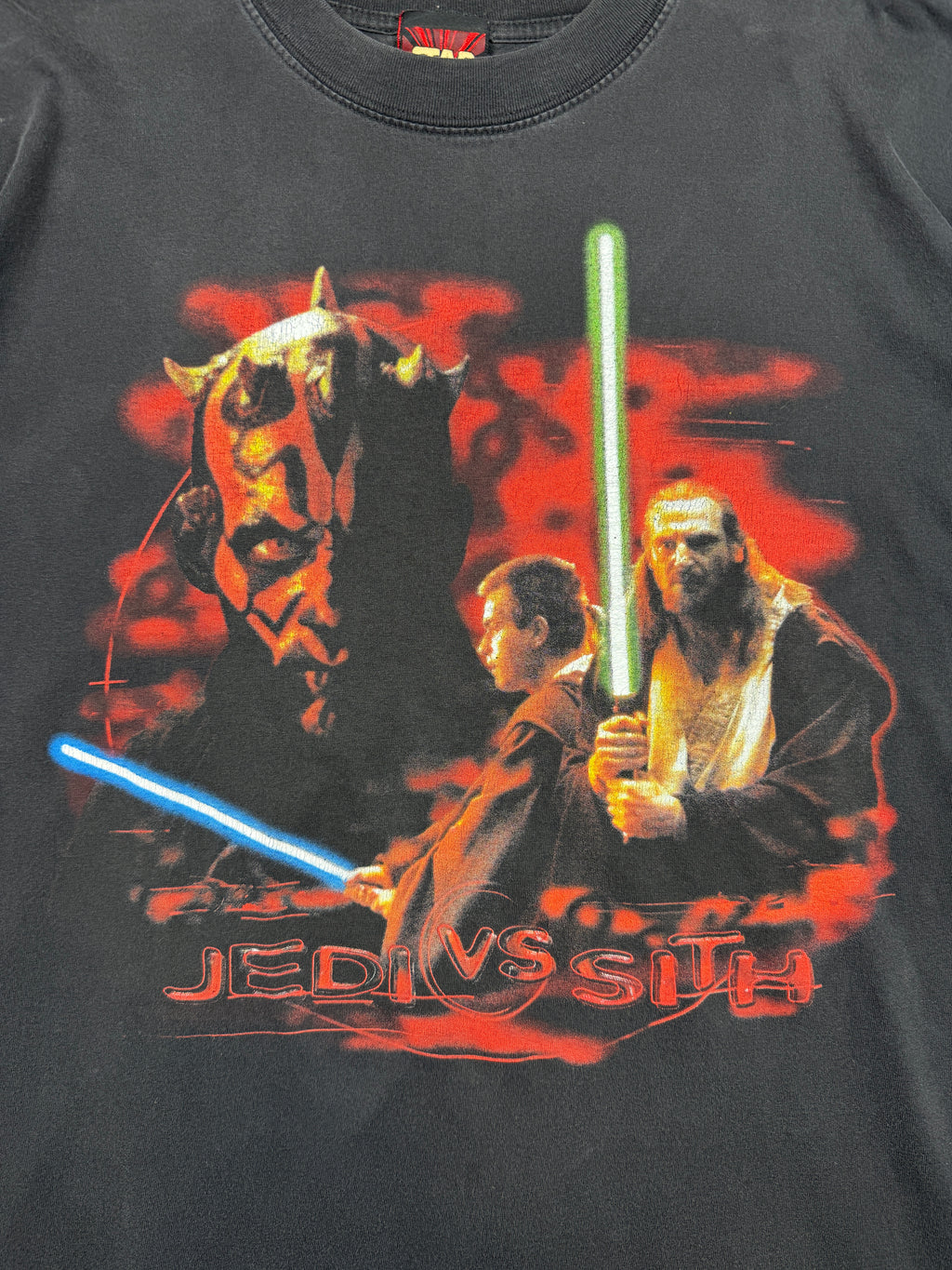 Vintage Star Wars Episode 1 Jedi vs Sith Tee Black