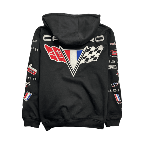 (XL) Vintage JH Camaro Zip-Up Hoodie Black | Vintage Clothing Store Canada