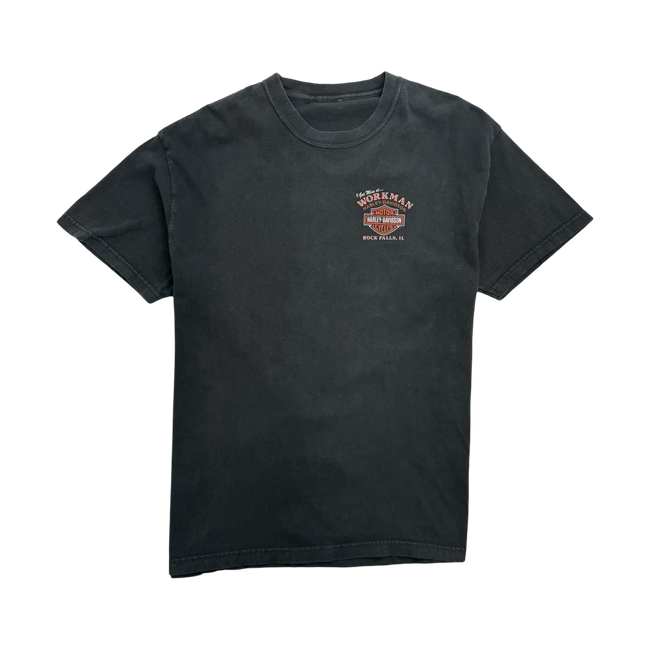 Vintage '02 Workman Harley Davidson Tee Black