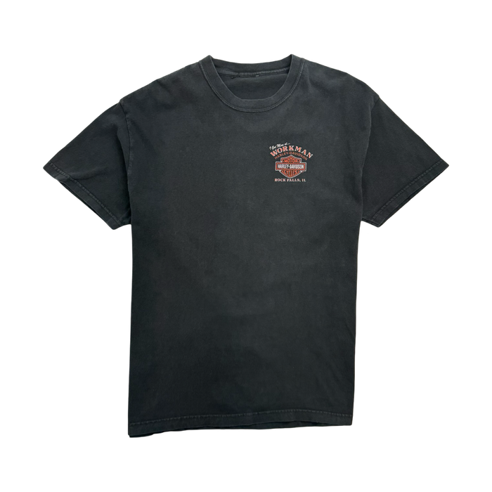 Vintage '02 Workman Harley Davidson Tee Black | Vitnage Clothing Store Canada