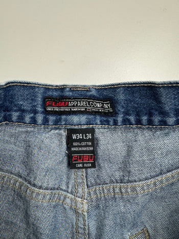 Vintage Y2k FUBU Denim Cargo Pants