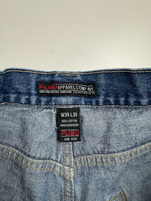 Vintage Y2k FUBU Denim Cargo Pants | Vitnage Clothing Store Canada