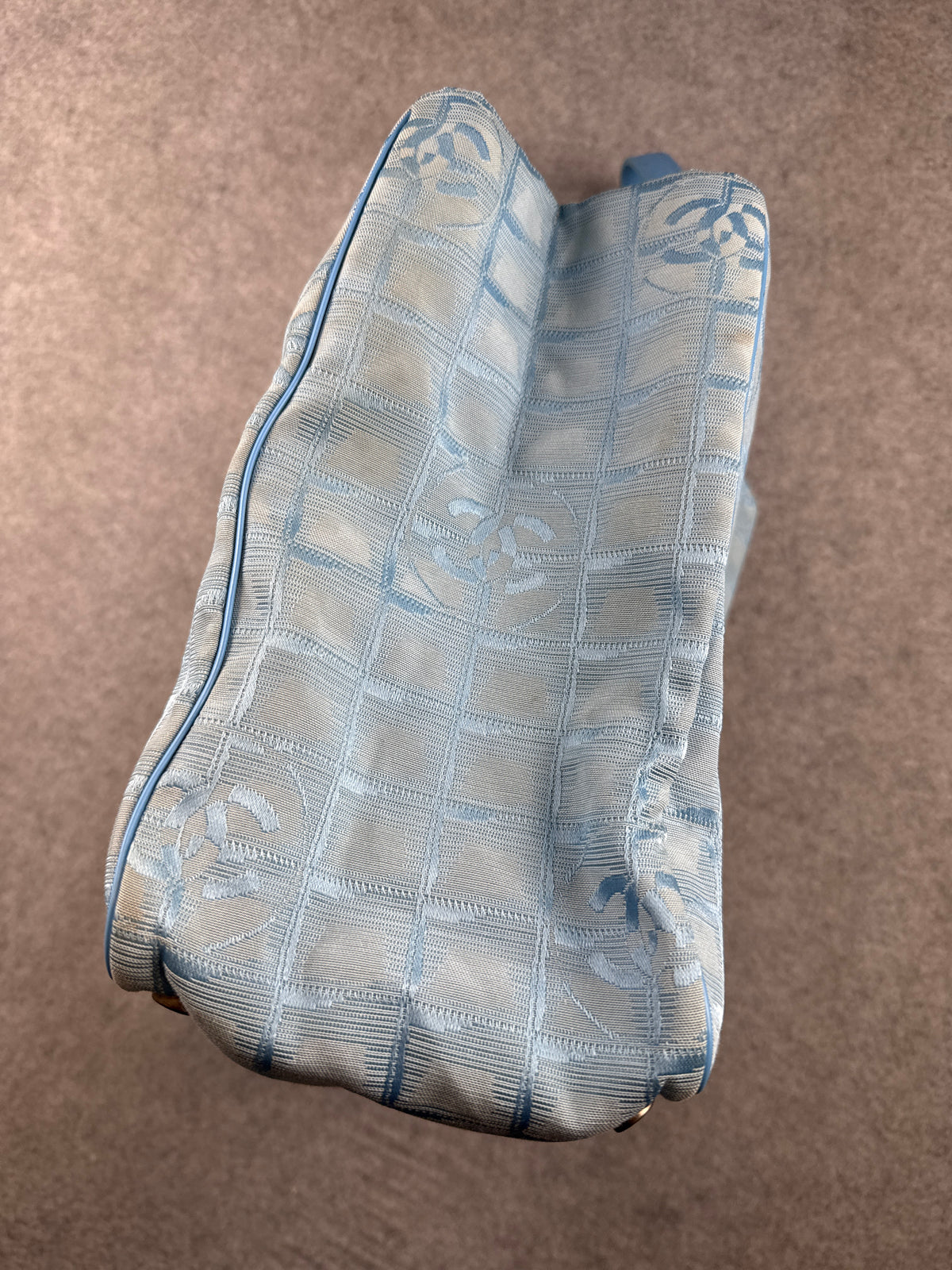 Chanel Travel Ligne Tote Bag Light Blue