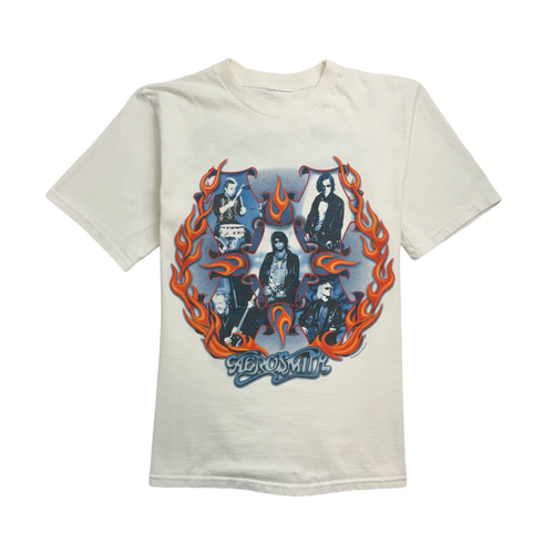 (S) Vintage 2000s Aerosmith Band Tee White | Vintage Clothing Store Canada