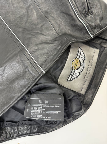 Vintage Harley Davidson 100th Anniversary Leather Vest Black