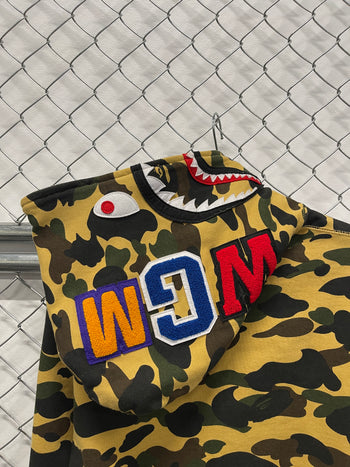 BAPE 1st Camo Shark Full Zip Hoodie Yellow (USED)