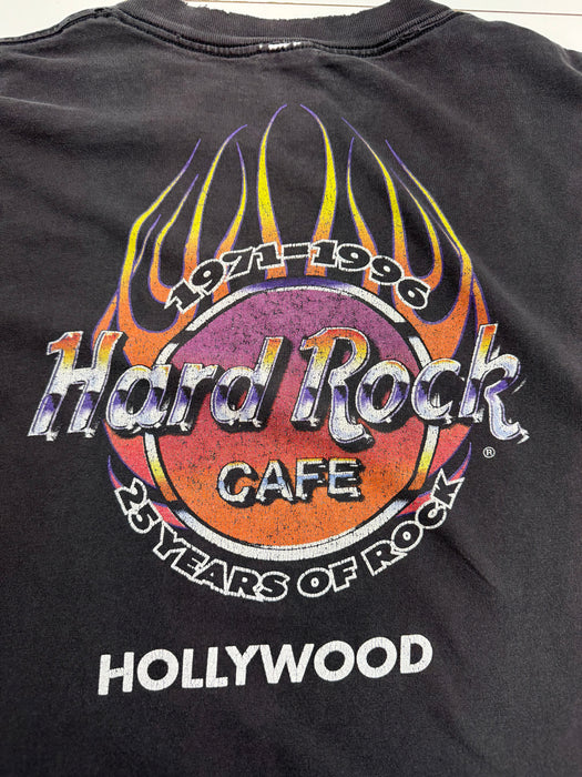 (L) Vintage Hard Rock Cafe Hollywood Tee Faded Black | Vitnage Clothing Store Canada