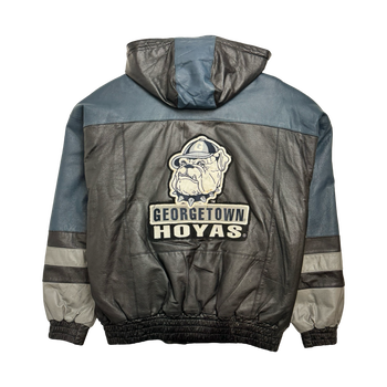 (XL) Vintage Georgetown Hoyas Leather Jacket Black