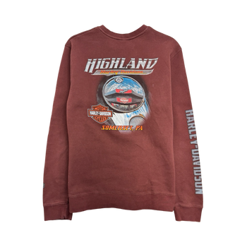 Vintage High Land Harley Davidson Sweatshirt Burgundy