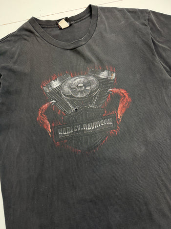 Vintage 2000s Harley Davidson Wisconsin Tee Black