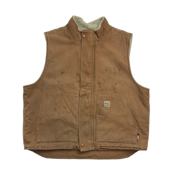 Vintage Carhartt Sherpa lined FR Vest Beige