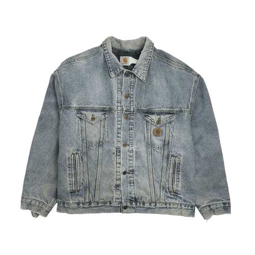 (XL) Vintage Carhartt Denim Jacket Washed Blue | Vintage Clothing Store Canada