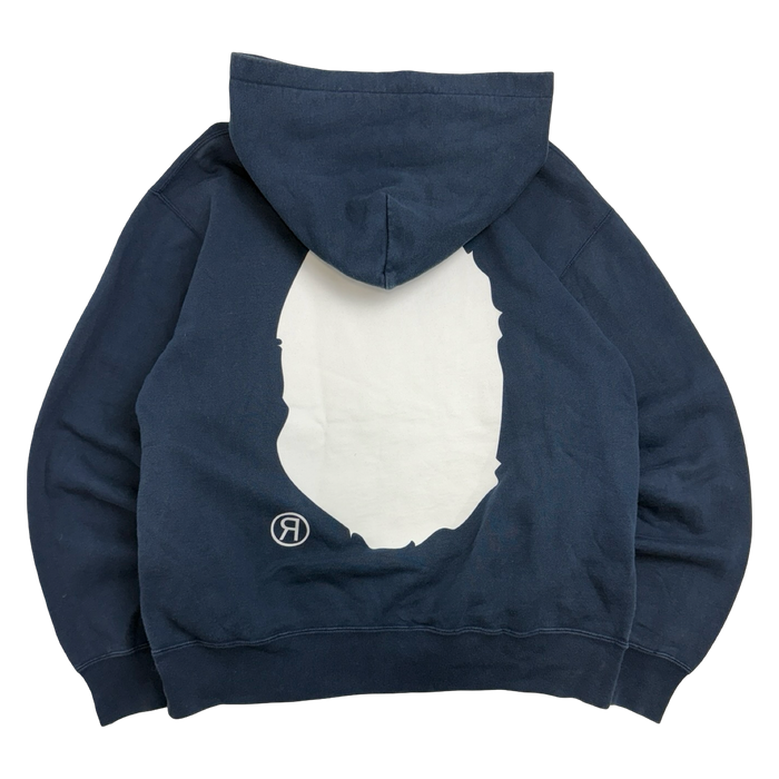 BAPE Big Ape Head Logo Hoodie Navy (USED) | Vitnage Clothing Store Canada