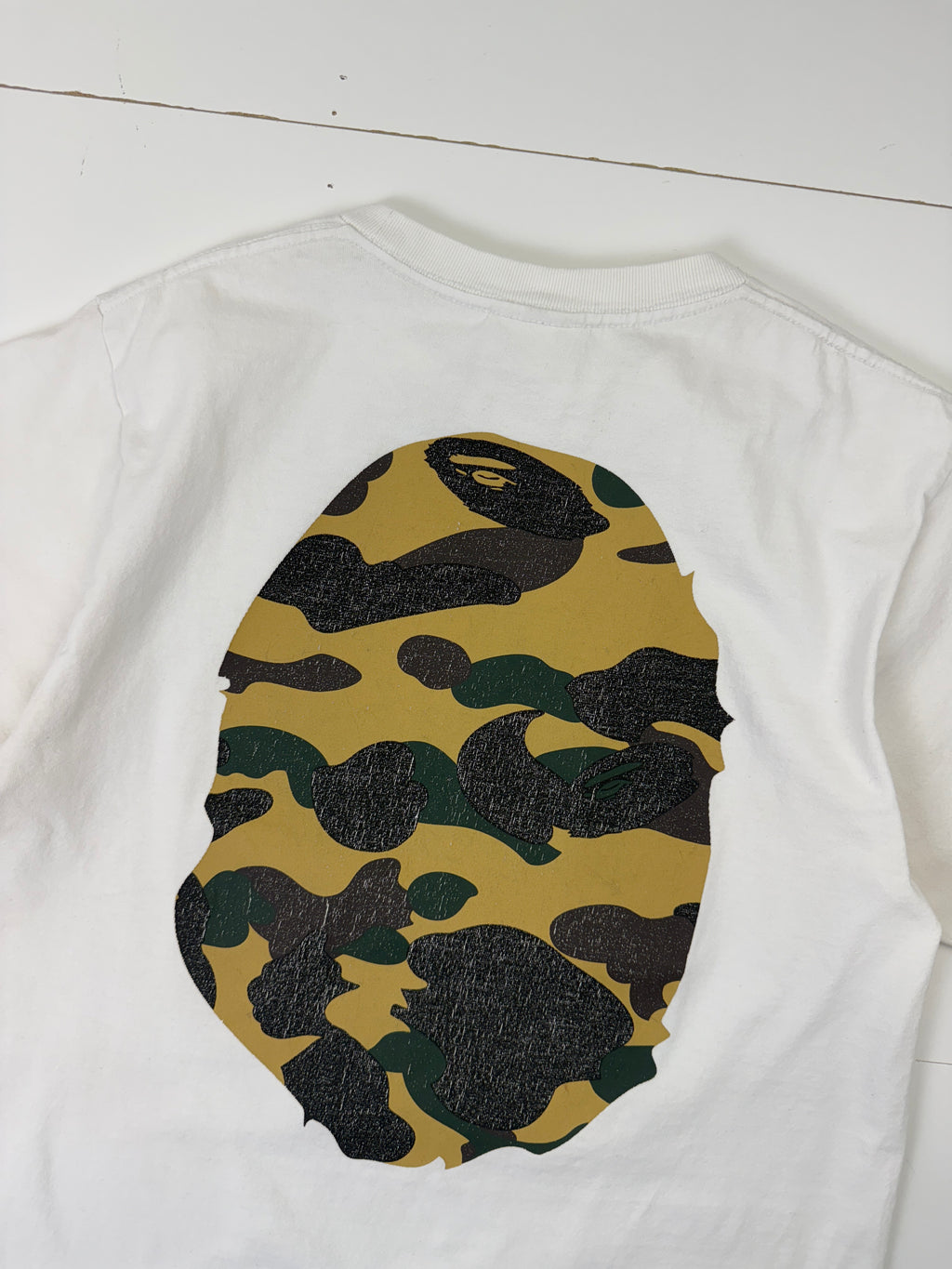 BAPE Camo Big Ape Head Tee White (USED)