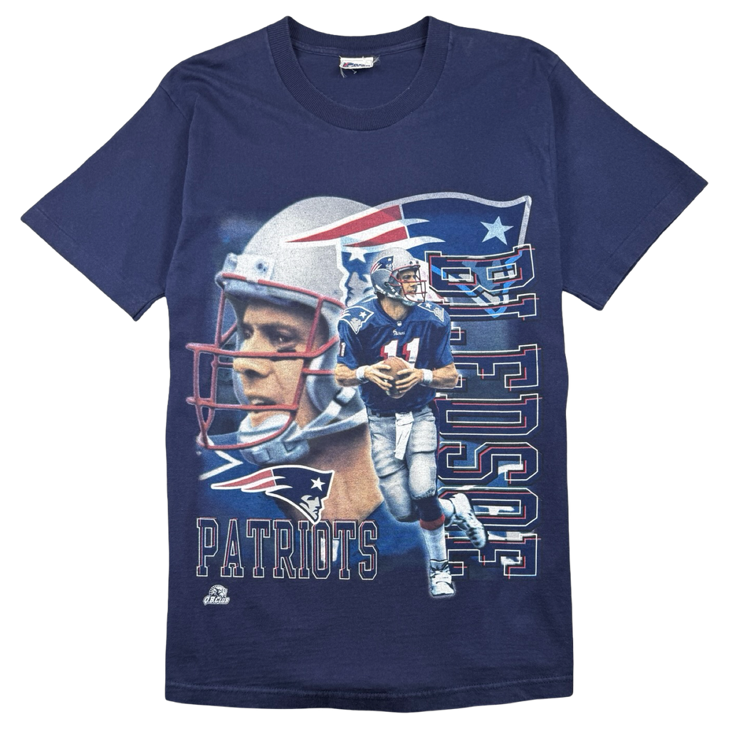 Vintage New England Patriots Drew Bledsoe Tee Navy