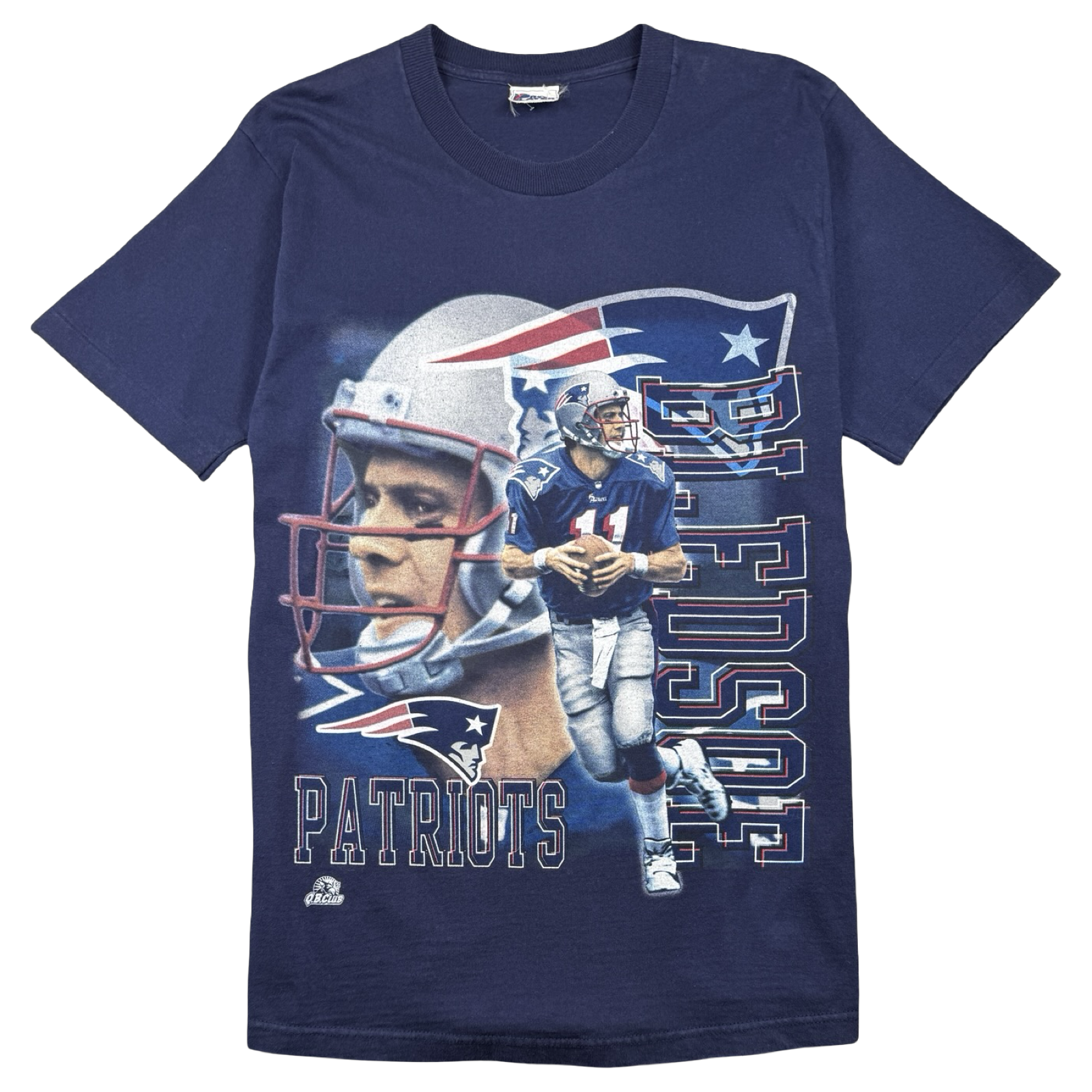Vintage New England Patriots Drew Bledsoe Tee Navy