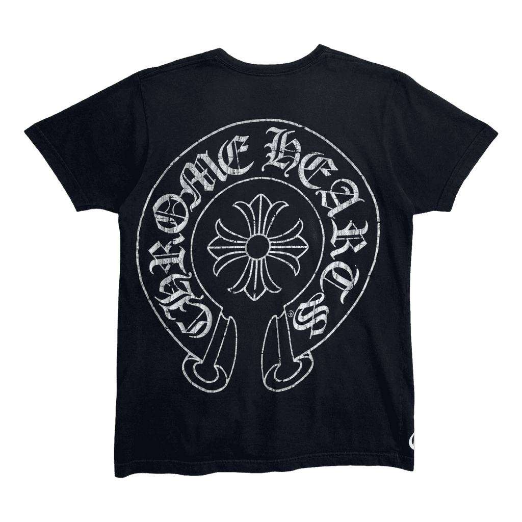 Chrome Hearts Cracked Horseshoe Cross Pocket Tee Black/Grey