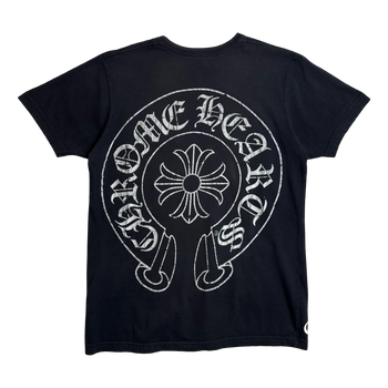 Chrome Hearts Cracked Horseshoe Cross Pocket Tee Black/Grey