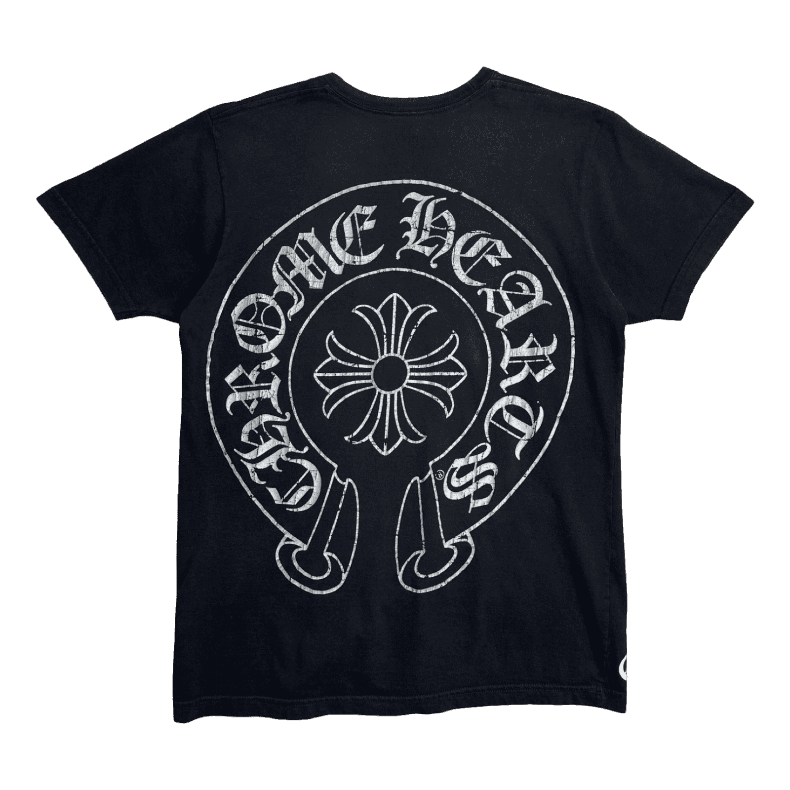 Chrome Hearts Cracked Horseshoe Cross Pocket Tee Black/Grey