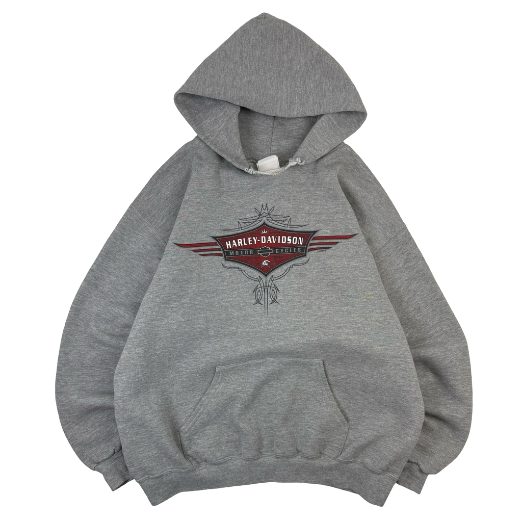 Vintage Harley Davidson Walters Bros Hoodie Grey
