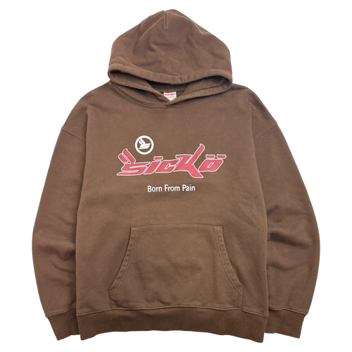 Sicko Born From Pain Hoodie Brown (USED) | Vintage Clothing Store Canada
