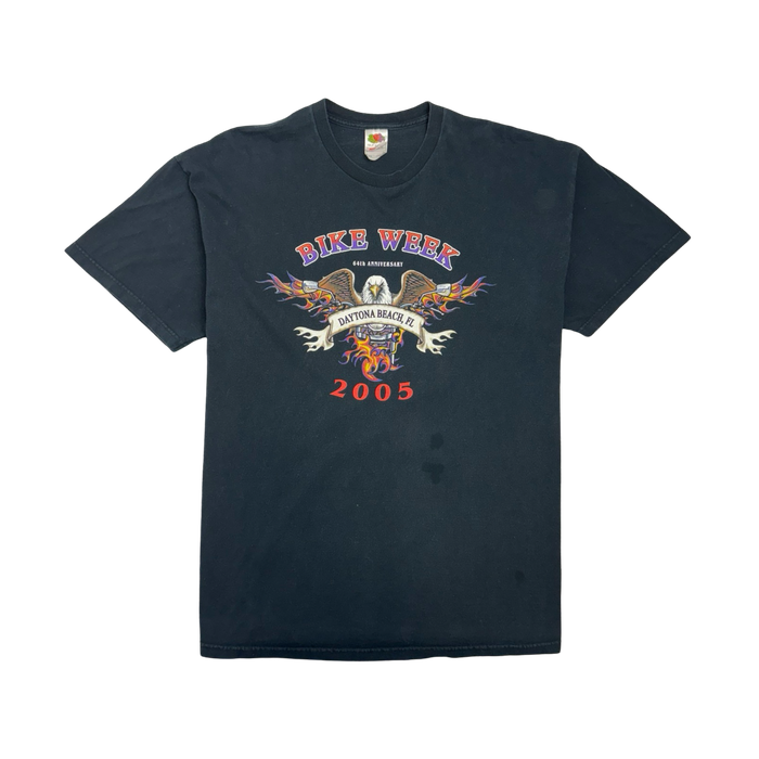 (XXL) Vintage '05 Daytona Bike Week Tee Black | Vitnage Clothing Store Canada