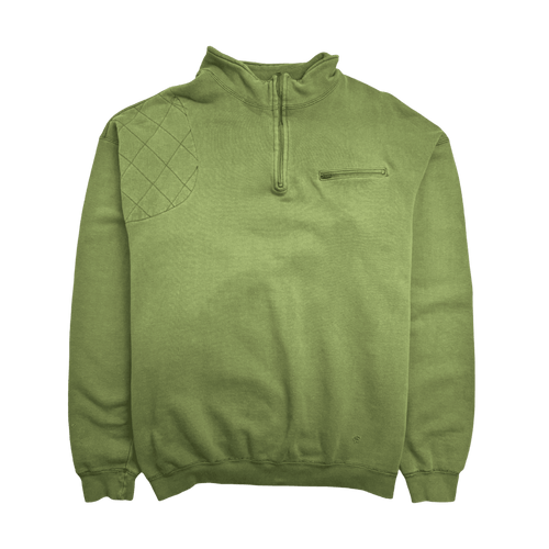 (XL) Vintage 90s Columbia Quarter-Zip Sweatshirt Green | Vintage Clothing Store Canada