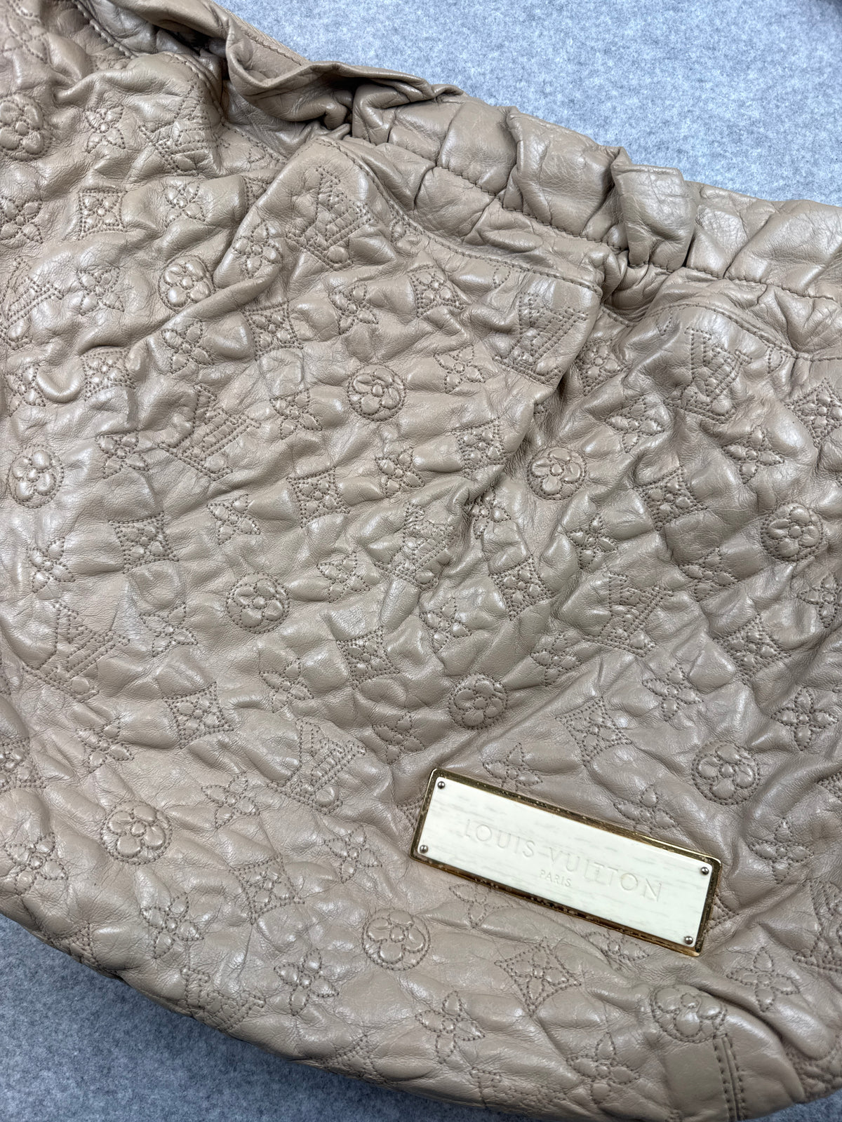 Louis Vuitton Olympe Nimbus Monogram GM Shoulder Bag Beige