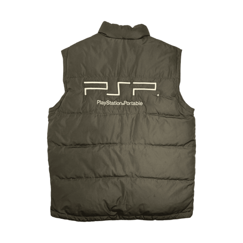 (L) Vintage Y2K PSP Portable Puffer Vest Black | Vintage Clothing Store Canada