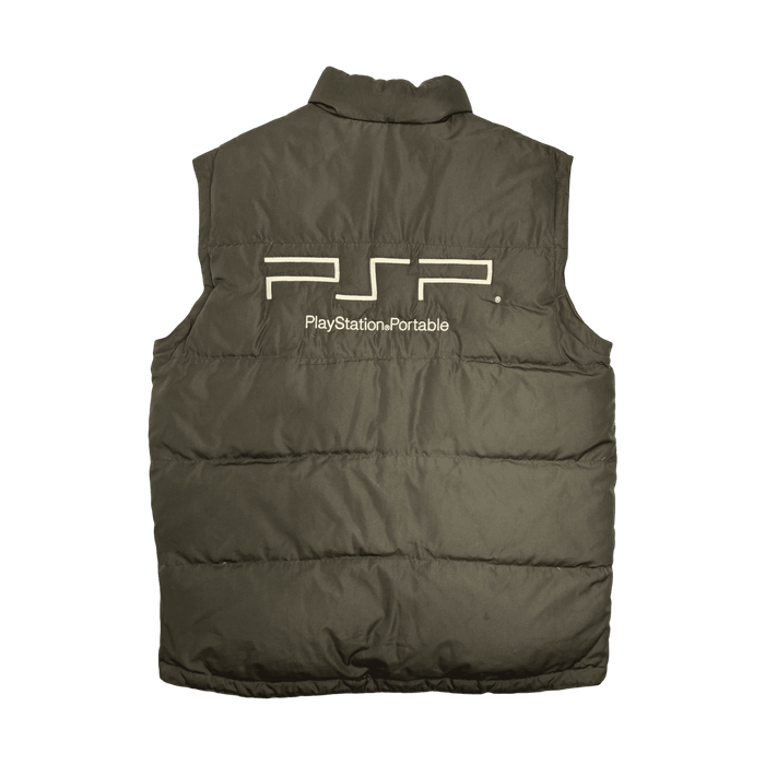 (L) Vintage Y2K PSP Portable Puffer Vest Black | Vitnage Clothing Store Canada