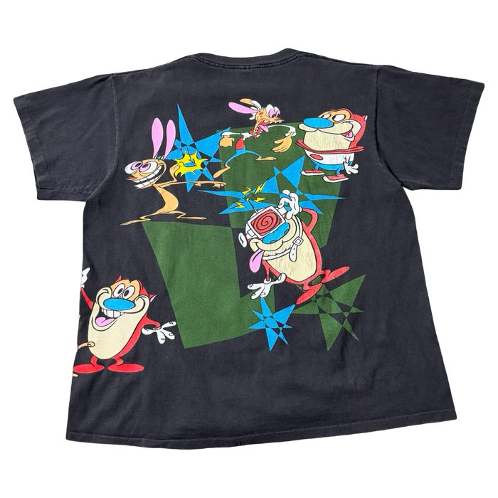 1992 Vintage Nickelodeon The Ren & Stimpy Show Tee Black | Vitnage Clothing Store Canada