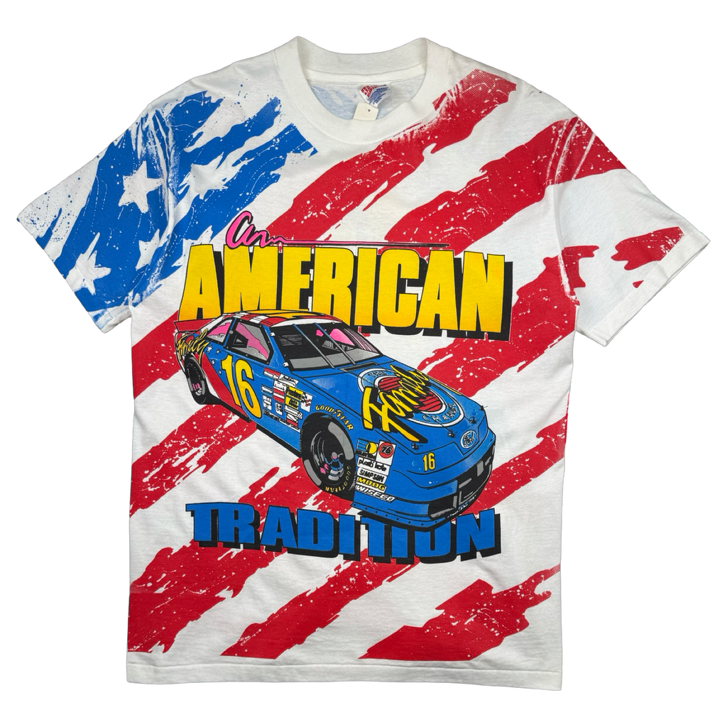 Vintage Ted Musgrave AOP Racing Tee White