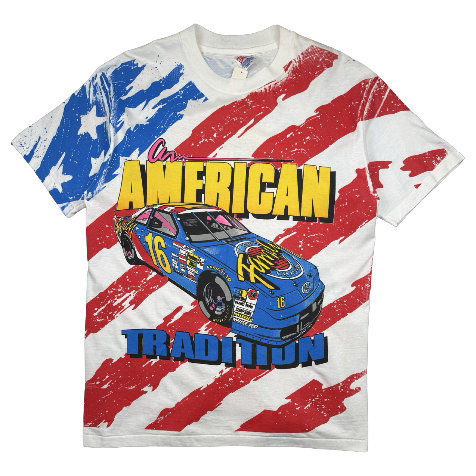 Vintage Ted Musgrave AOP Racing Tee White