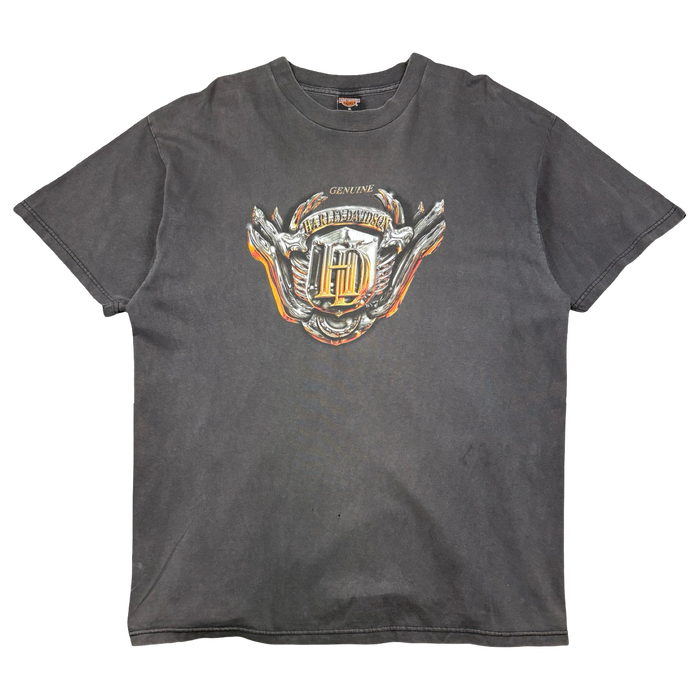 Vintage Harley Davidson Chrome Engine Tee Black | Vitnage Clothing Store Canada