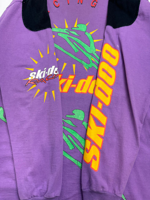 (L) Vintage Ski-Doo Racing Team L/S Tee Purple | Vitnage Clothing Store Canada