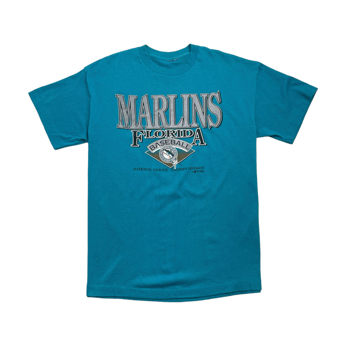 (M) Vintage '93 Florida Marlins Tee Aqua | Vitnage Clothing Store Canada