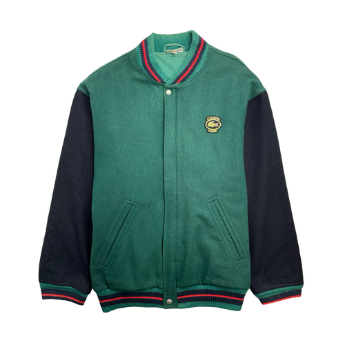 (XL) Vintage 90s Lacoste Club Varsity Jacket Green | Vintage Clothing Store Canada