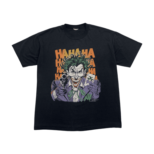 (M) Vintage '89 DC Comics Joker Tee Black | Vintage Clothing Store Canada