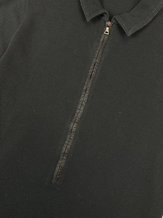Women's Prada Red Stripe Silk Cotton Polo Tee Black | Vitnage Clothing Store Canada