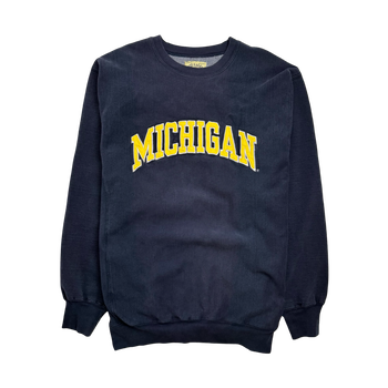 (L) Vintage Michigan Sweatshirt Navy