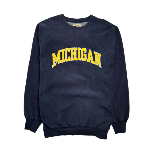 (L) Vintage Michigan Sweatshirt Navy | Vintage Clothing Store Canada