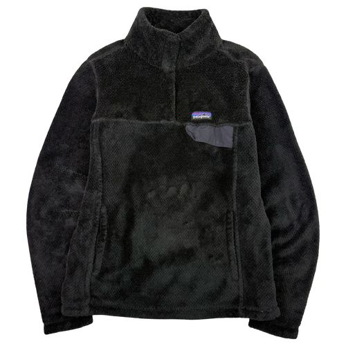 Women's Patagonia Re-Tool Half-Snap Pullover Fleece Black | Vintage Clothing Store Canada
