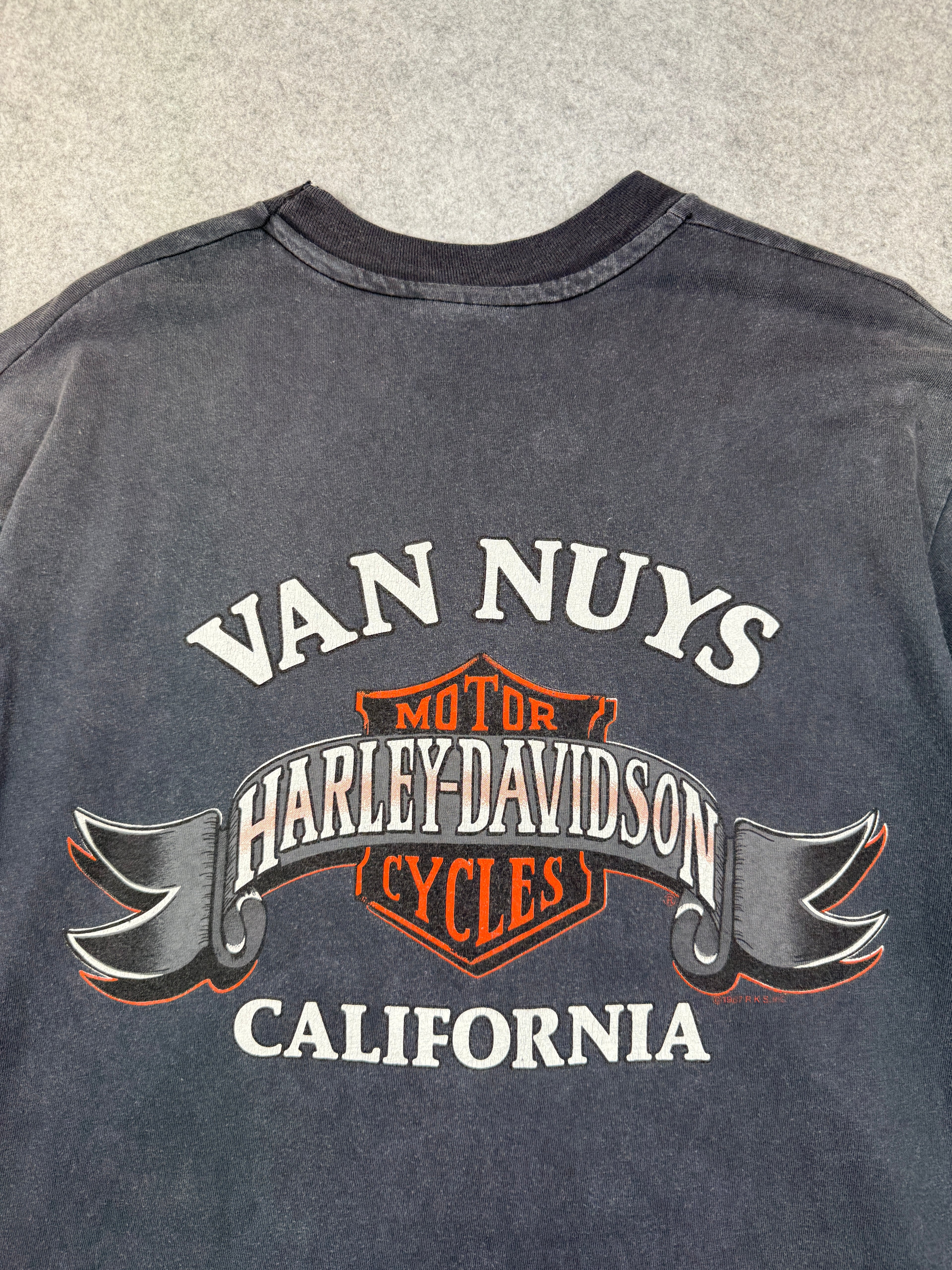 Vintage Harley Davidson National MDA Poker Run Tee Black