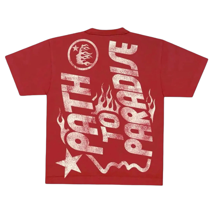 Hellstar Jesus Emblem Tee Red | Vitnage Clothing Store Canada