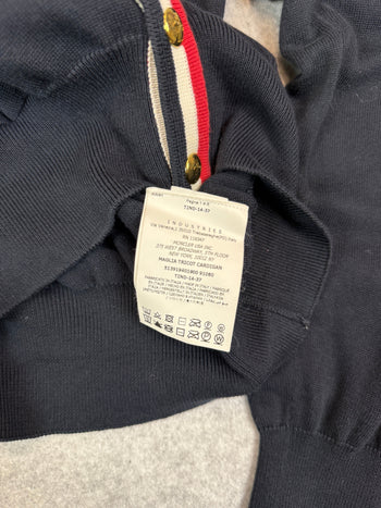 Moncler Gamme Bleu Striped Cardigan Dark Blue (USED)