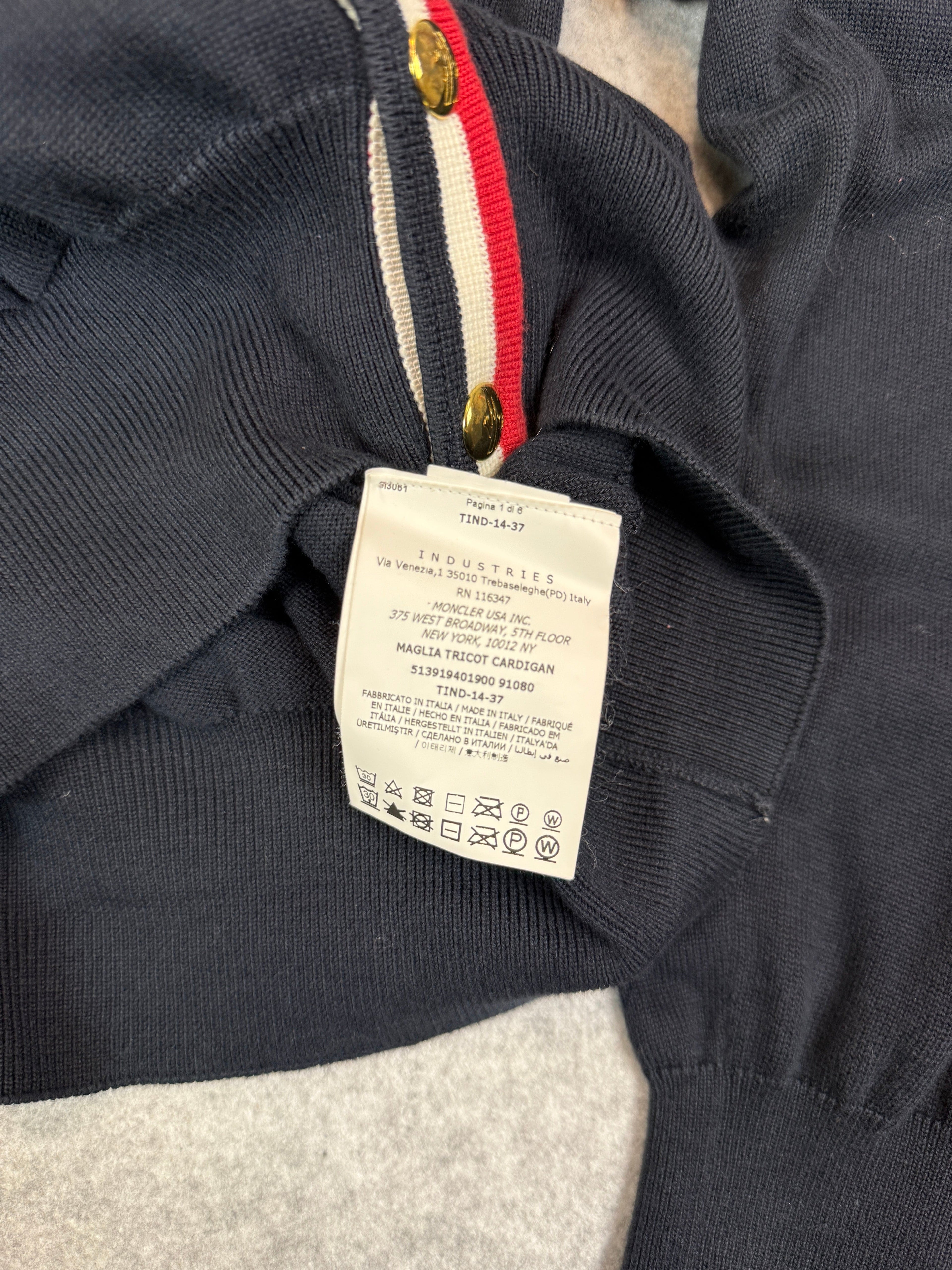 Moncler Gamme Bleu Striped Cardigan Dark Blue (USED)