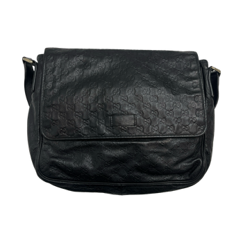 Gucci Monogram Messenger Bag Black