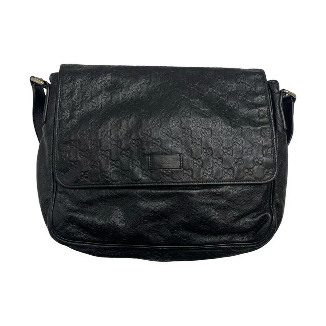 Gucci Monogram Messenger Bag Black