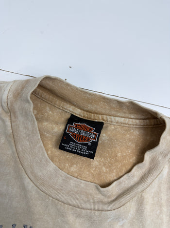 Vintage 2000 Harley Davidson Sturgis Rally Tee Light Brown